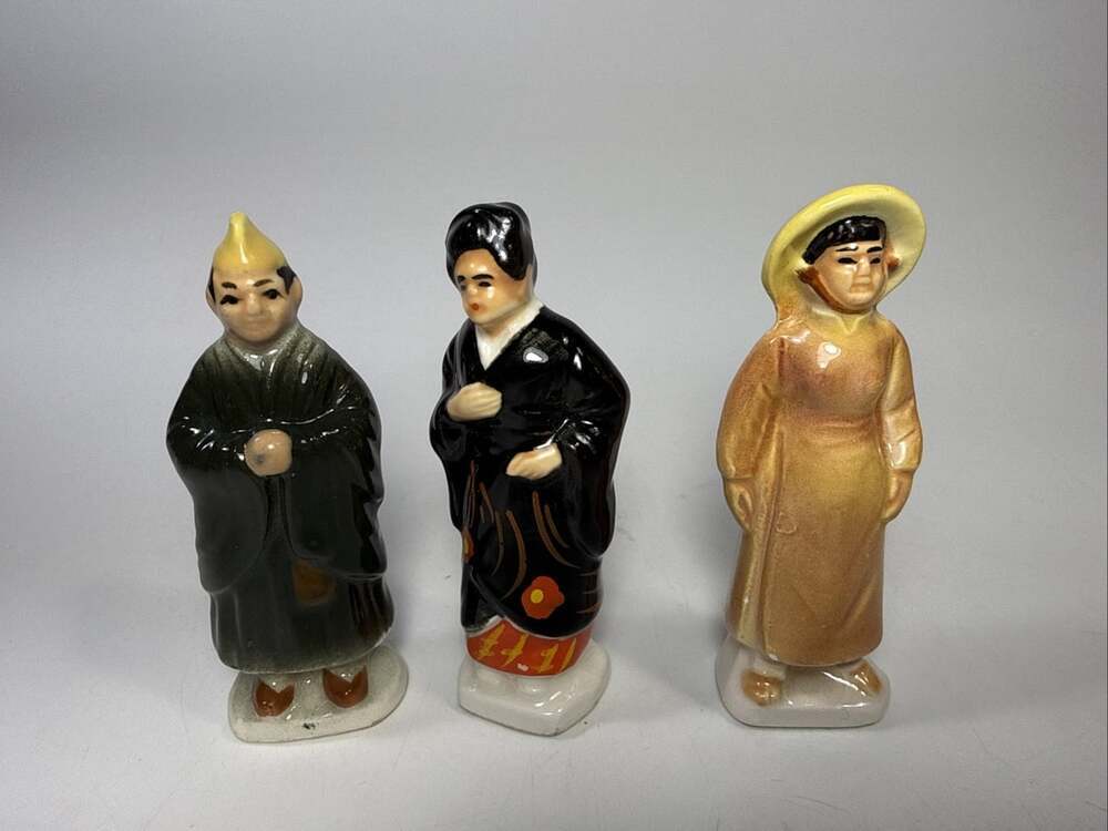 Lot Of 3 Tenderleaf Tea People Of Many Lands Figures Japan 1 8 9 L2